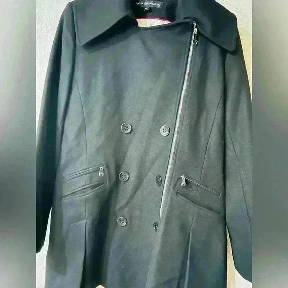 Women’s Via Spiga wool coat size 12P - Picture 8 of 14